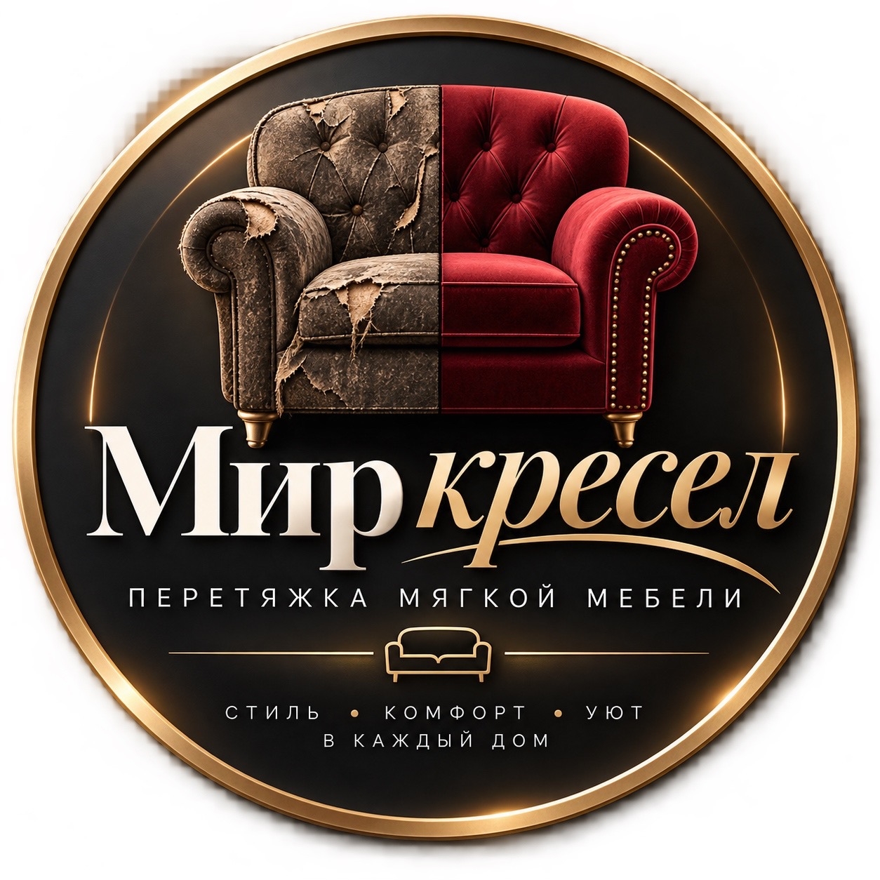 Логотип Ремонт и перетяжка мягкой мебели.